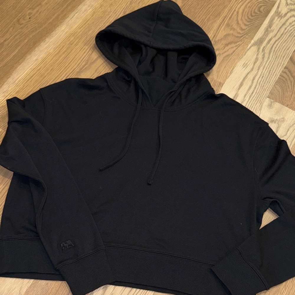 The Normal Brand Women's Black Cropped Hoodie